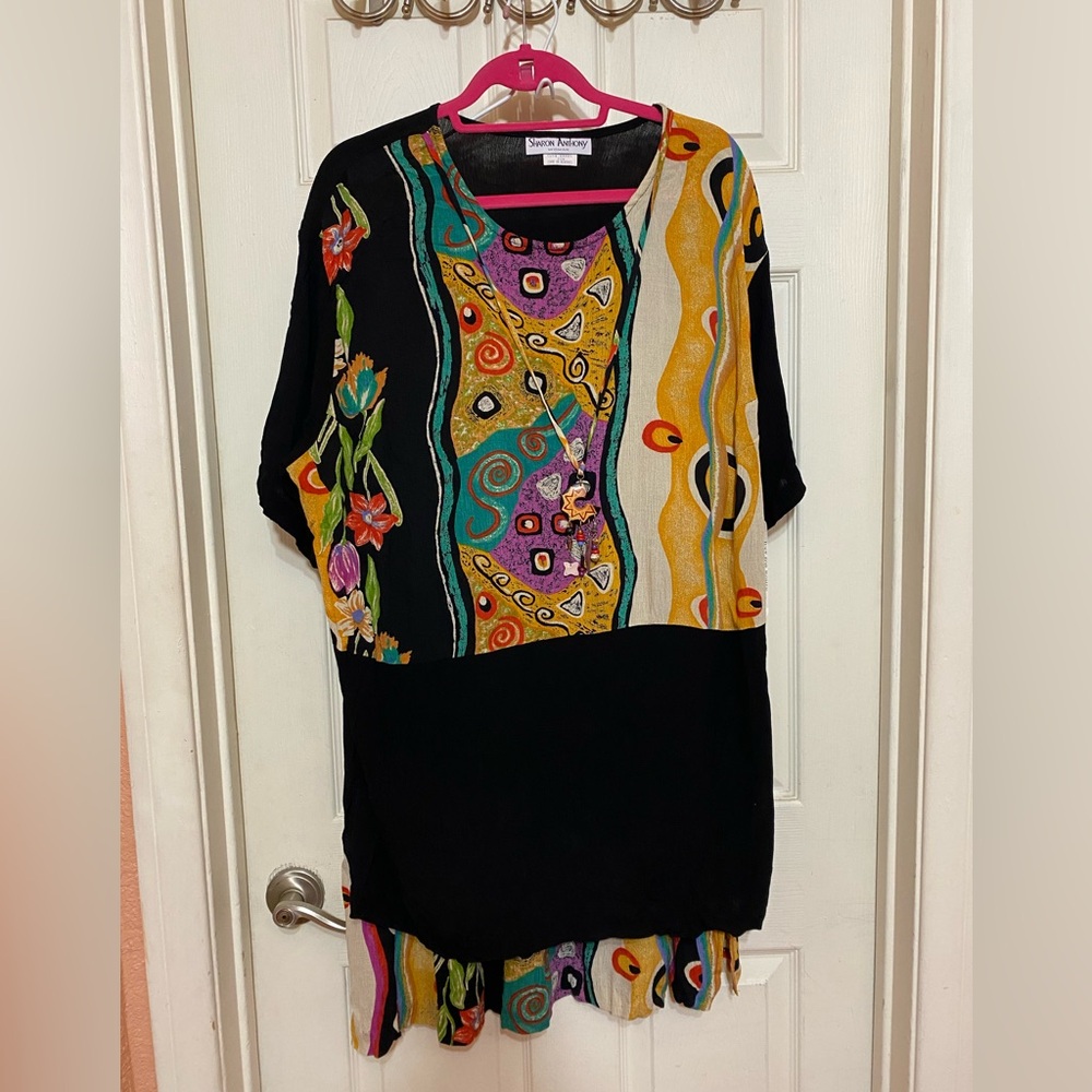 Vintage 90’s NWT Sharon Anthony Woman Wearable Art SKIRT SET 2X 1X